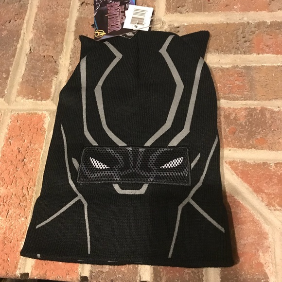 NWT Black Panther Flip Down Beanie Ski Mask - Picture 2 of 3